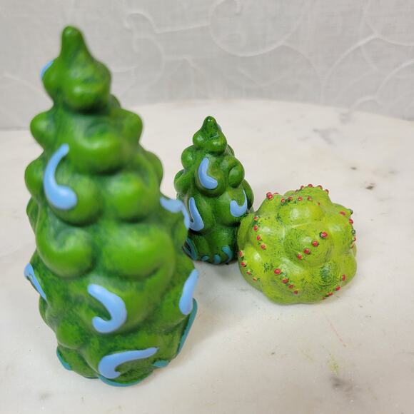 VINTAGE Jim Shore Heartwood Creek Dept 56 Trees 3.7" Green Retired Set of 2 - Picture 2 of 16